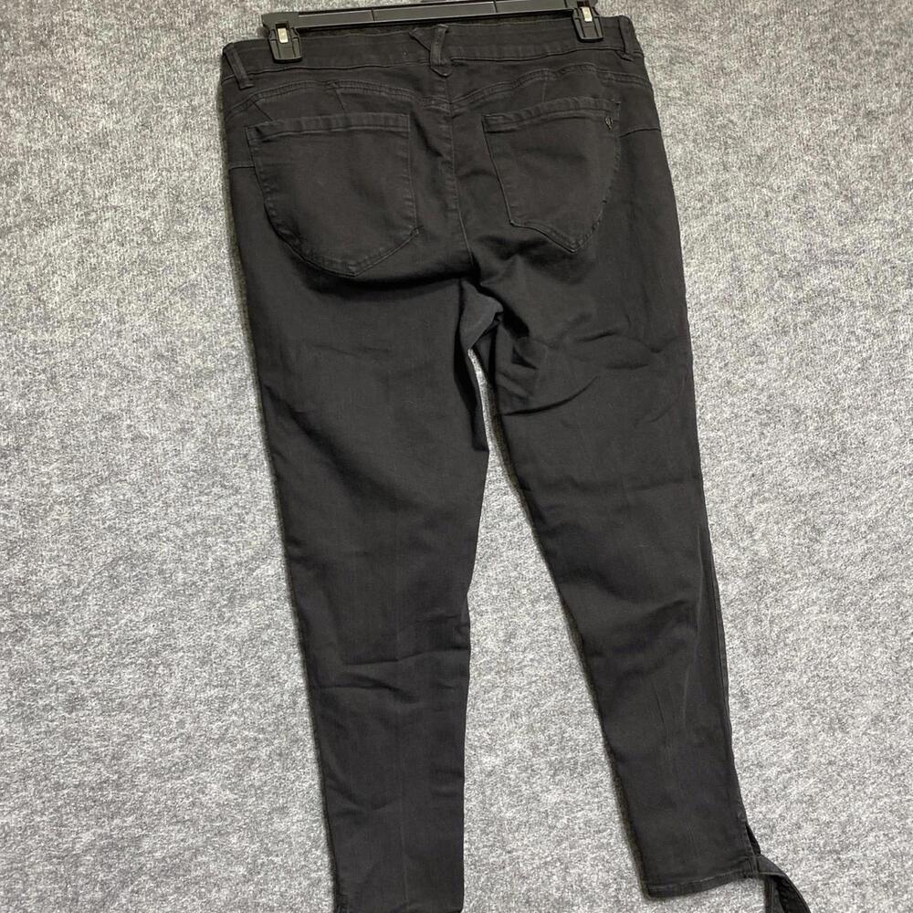 Democracy Ab Solution Skinny Ankle Jeans 14 Stretch Black Mid Rise MissinButton - Picture 8 of 12